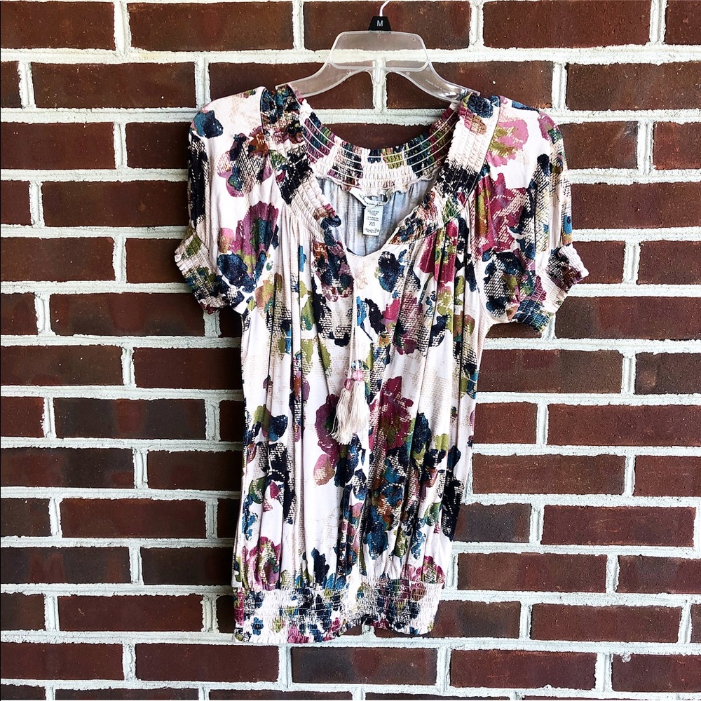 American Rag v-neck with tassel drawstrings